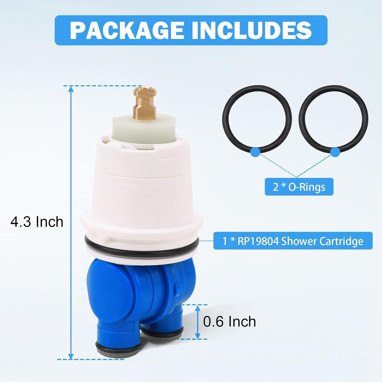 RP19804 Shower Cartridge Assembly Replacement For Delta 1300/1400 Series Tub US 2