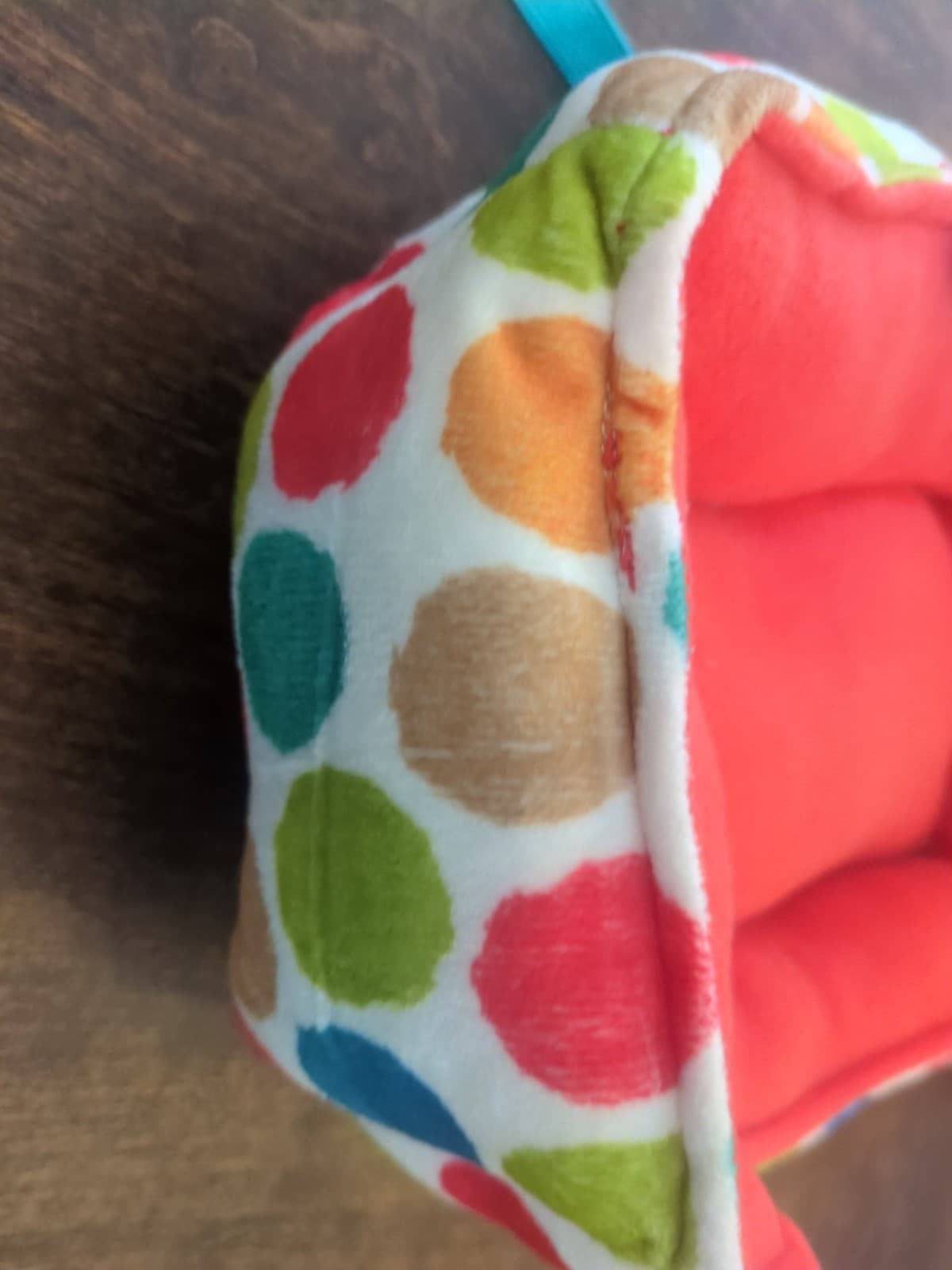 All Living Things Small Polka Dot Cuddler Bed For Ferrets & Guinea Pigs Fleece 3