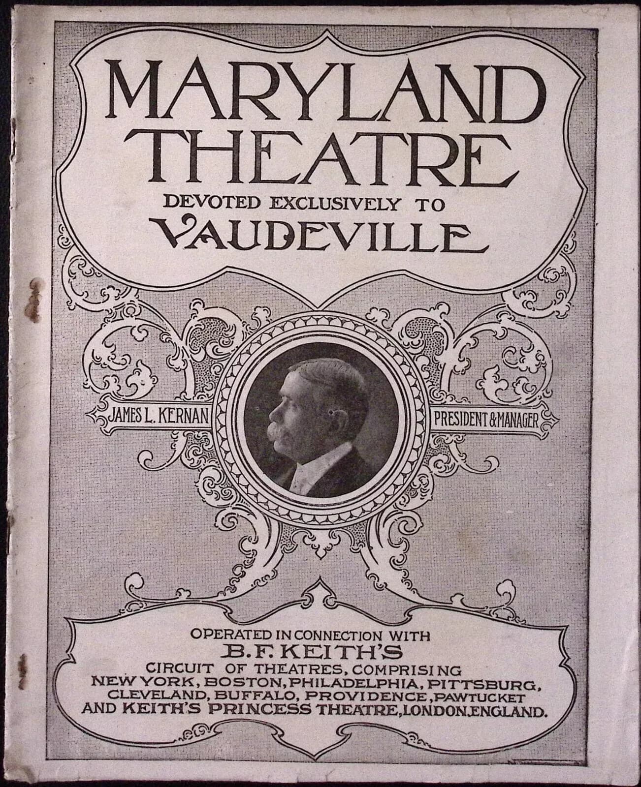 October 7 1907 Maryland Theater Vaudeville BF Keith's Circuit Weekly Program