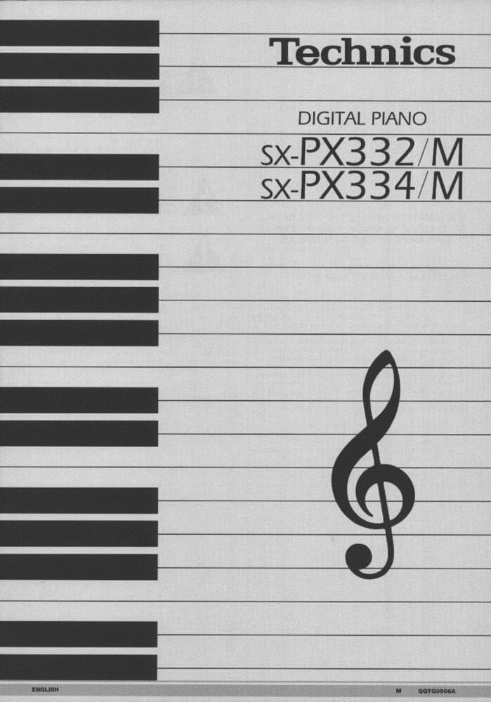 Technics SX-PX332 SX-PX334 Digital Piano Owners Instruction Manual Reprint