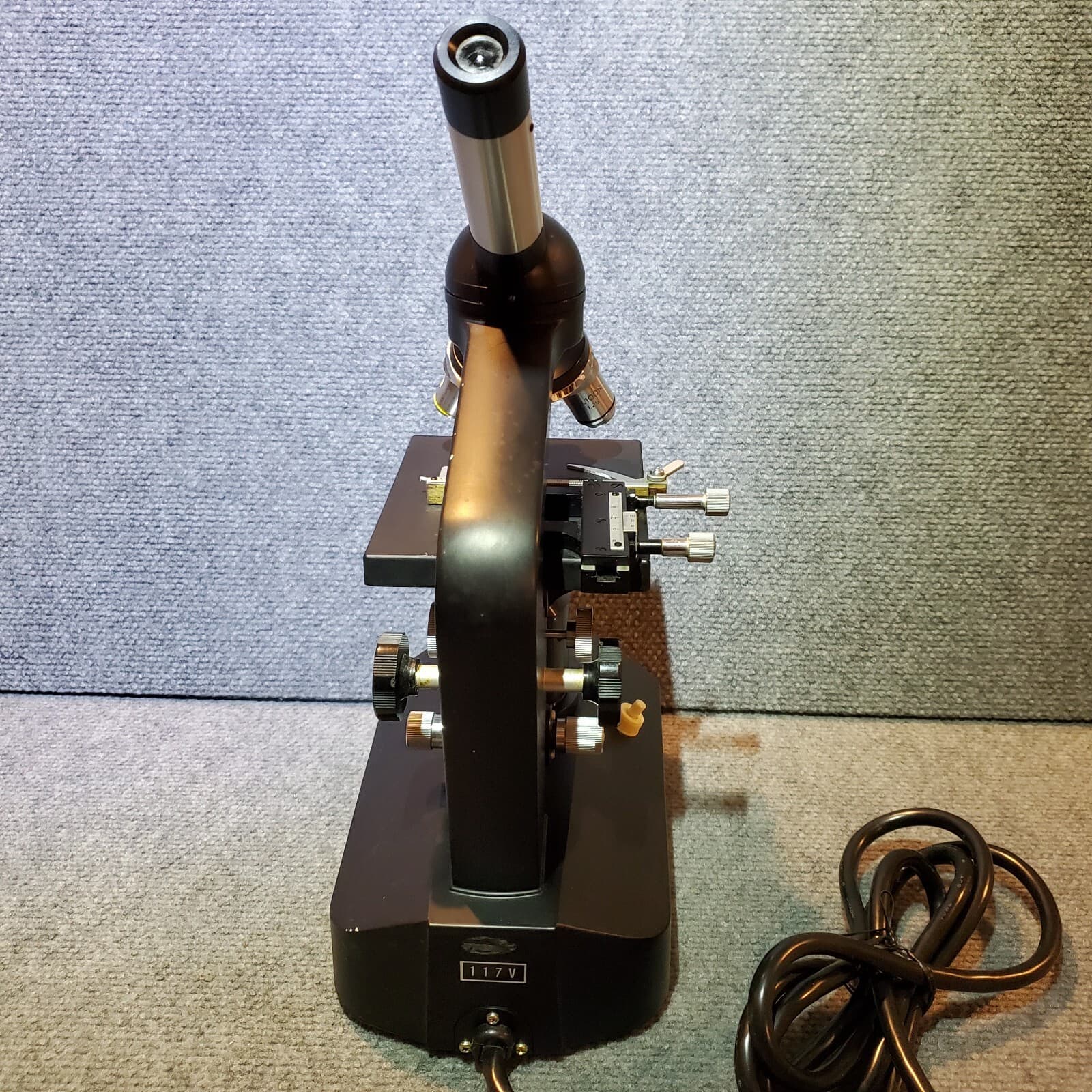 Fisher Scientific 1000x Luminated Compound Microscope 4 Objectives Dovetail Case 6