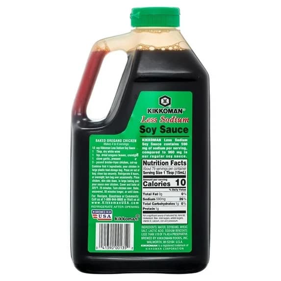 Kikkoman Less Sodium soy sauce, 40 oz , Free Shipping, New 4
