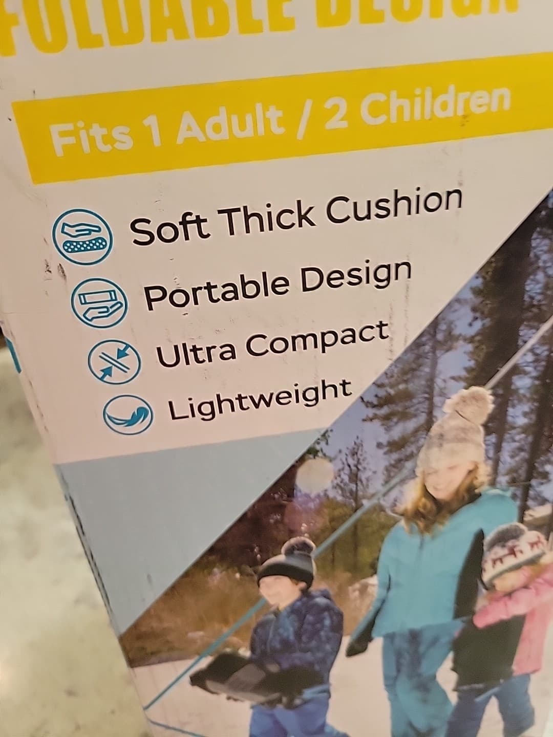 Sunlite Sports 45" Winter Wonderland Foldable Snow Sled Adult or Child 6