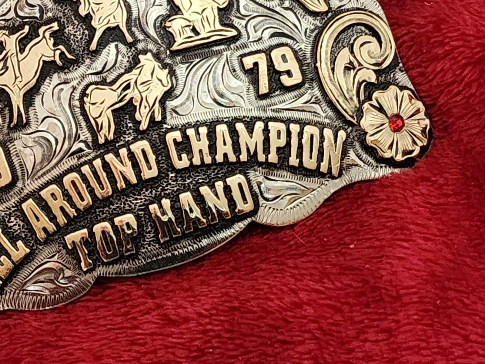Rodeo☆1979☆All Around X-TREME Champion Trophy Buckle☆Fort Worth Texas☆Rare☆W11 6