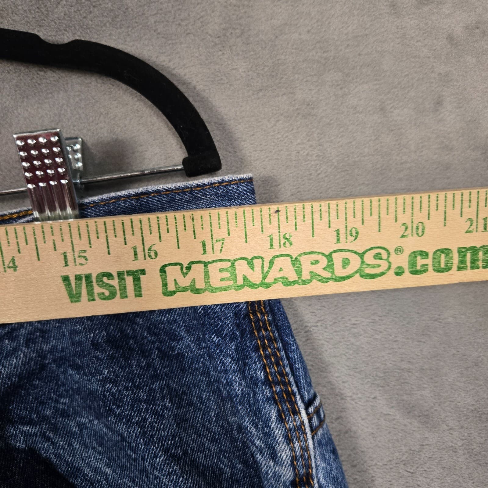 VTG U.S Polo Assn. Baggy Jean Shorts Mens 36 Blue Carpenter Jorts distressed Y2K 6