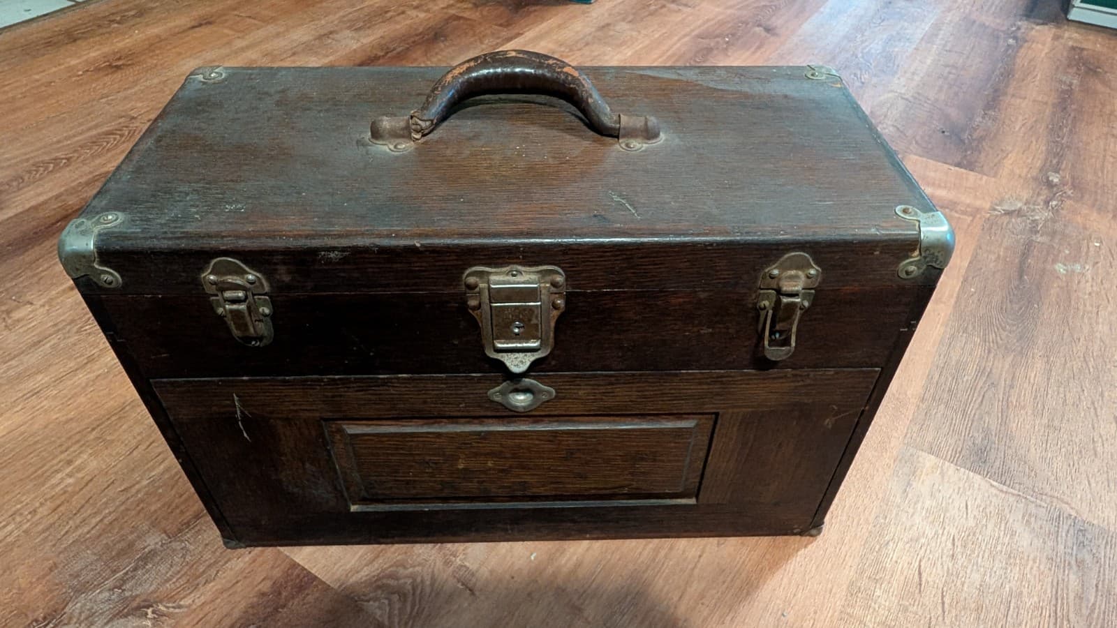  H. Gerstner & Sons Dayton Ohio  7 Drawers Wood Machinist Chest Tool Box Antique 4