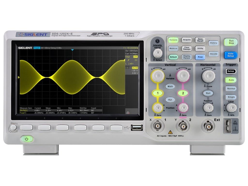 Siglent SDS1202X-E - 200 MHz / 2 Channel Digital Oscilloscope