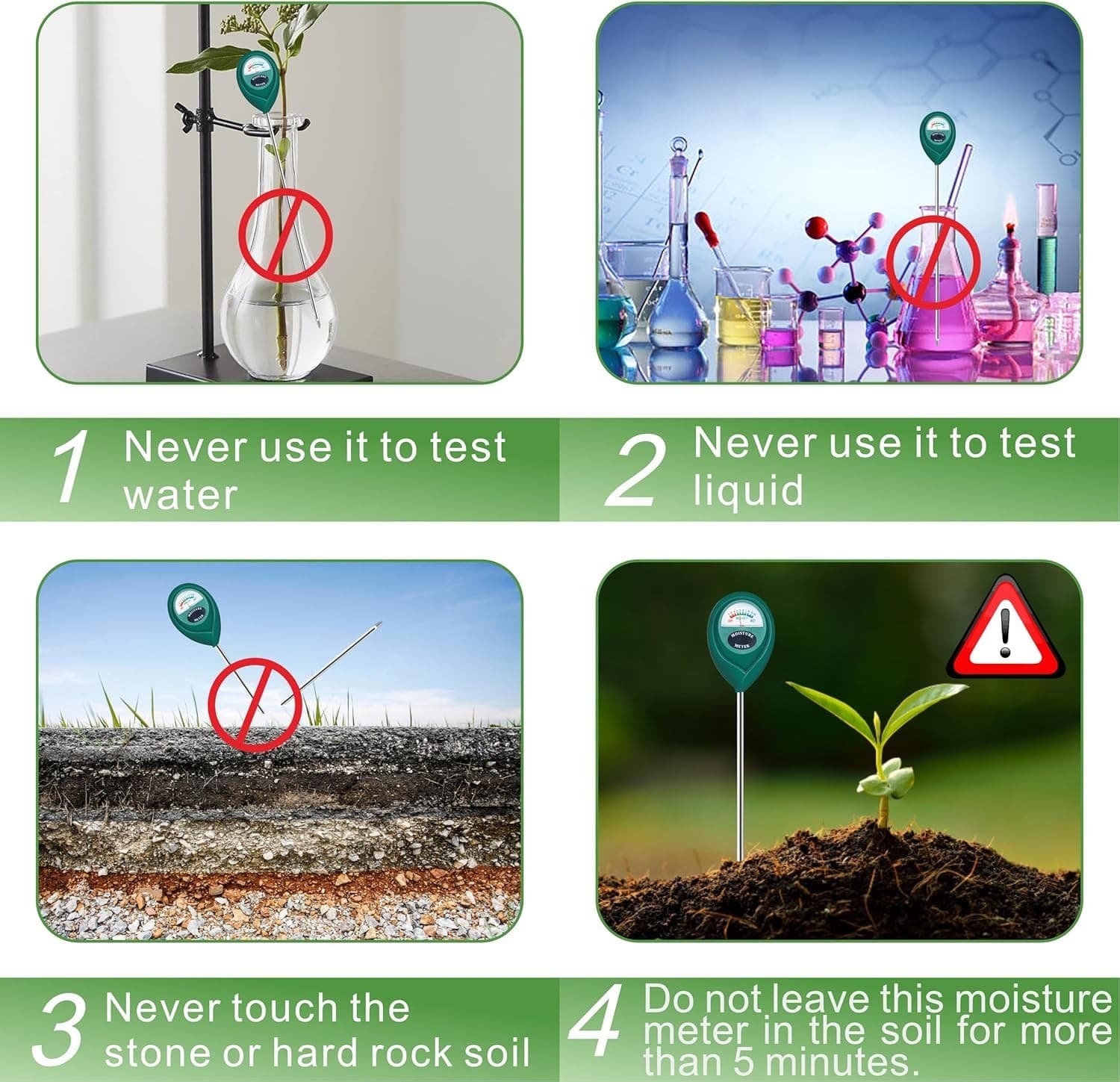 Medidor De Humedad Del Suelo De Uso Profundo Con Sonda Larga, Agua Sensor Ind... 5