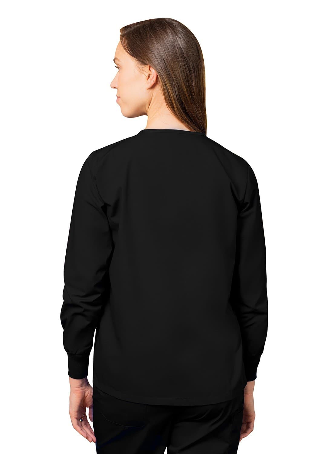 Adar Universal Women's Scrub Set - Warm-Up Scrub Jacket Elastic Pull-On Pants 3