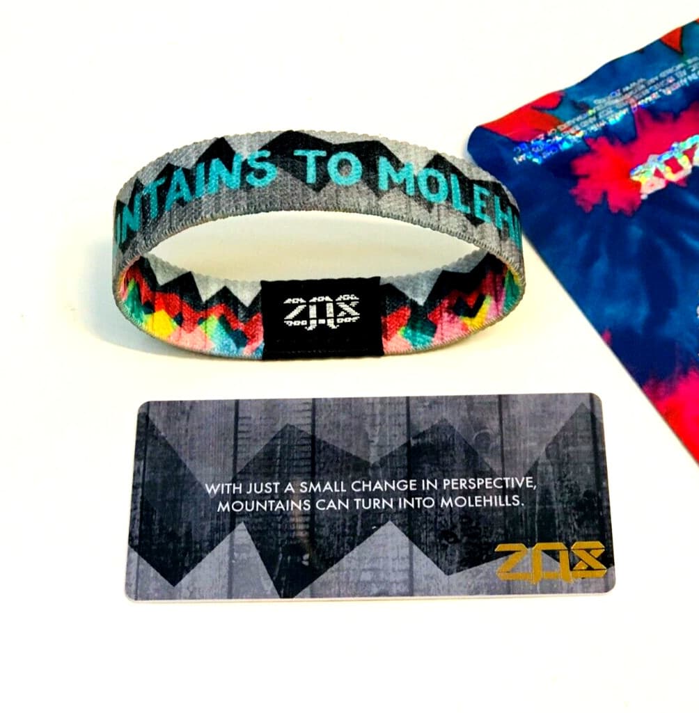 ZOX **MOUNTAINS TO MOLEHILLS** Silver Single Mystery Small Wristband w/Card NIP 3