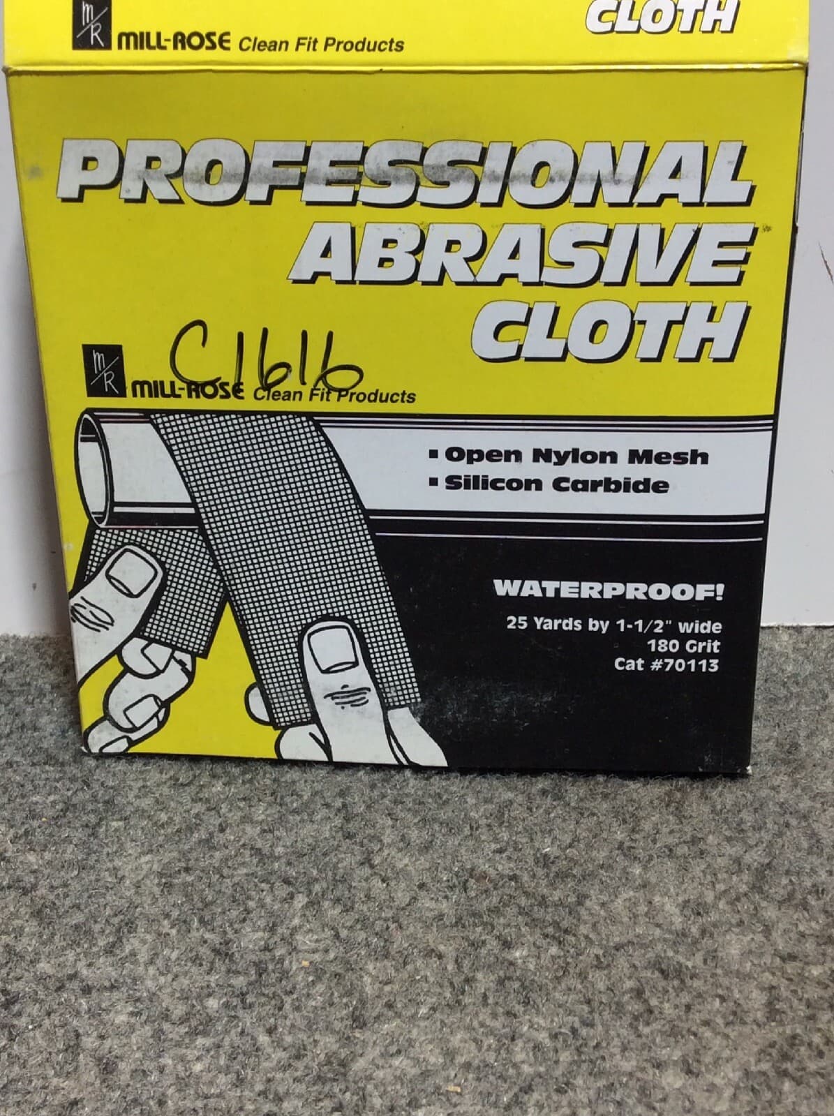 Professional Abrasive Cloth Nylon Mesh Silicon Carbide 1 1/2" 25 yards 180 Grit 5