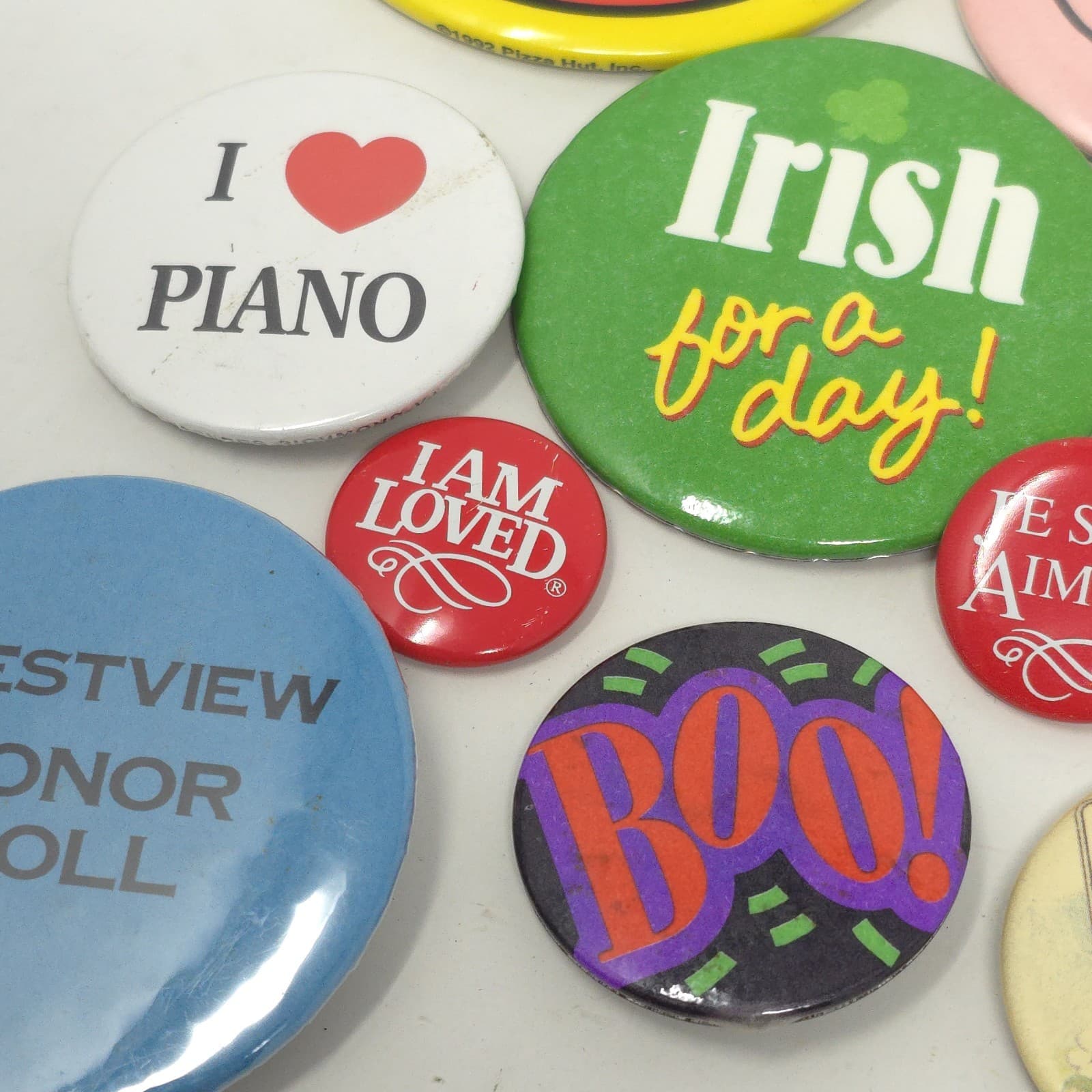 Vintage Pins Button Pin Lot of 14 Book It Crash Test Mickey Retro 80s 90s 6