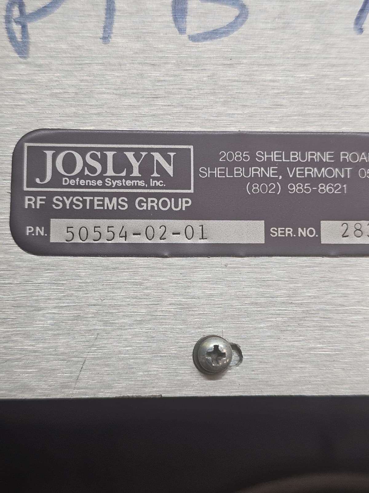 Joslyn 50554-02-01 VHF Monitor Receiver 4