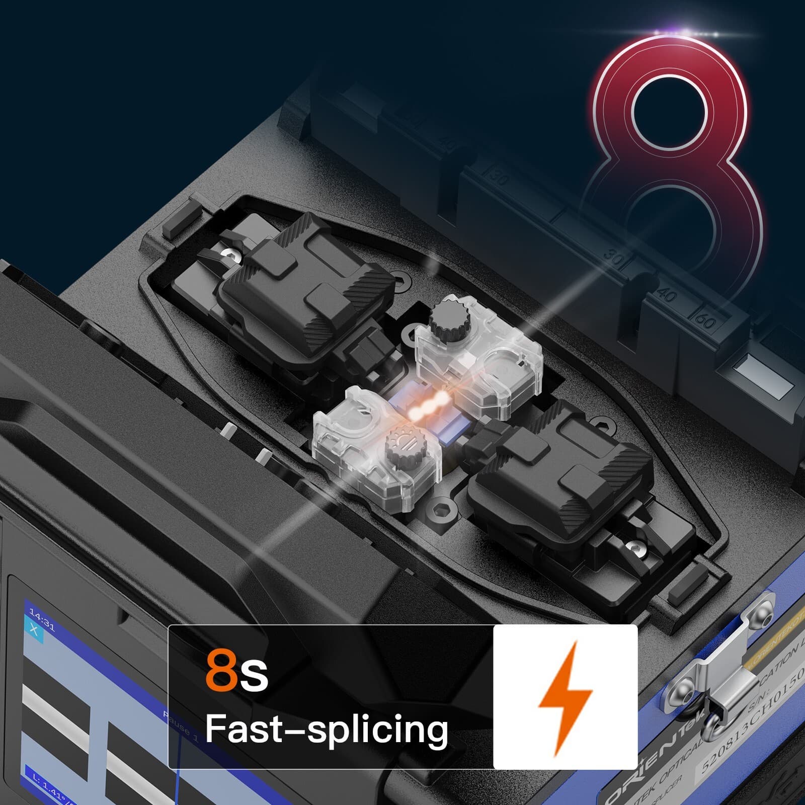 OrienTek FTTx T49 Fusion Splicer , Handheld Welding Machine with Stripper Tools 5