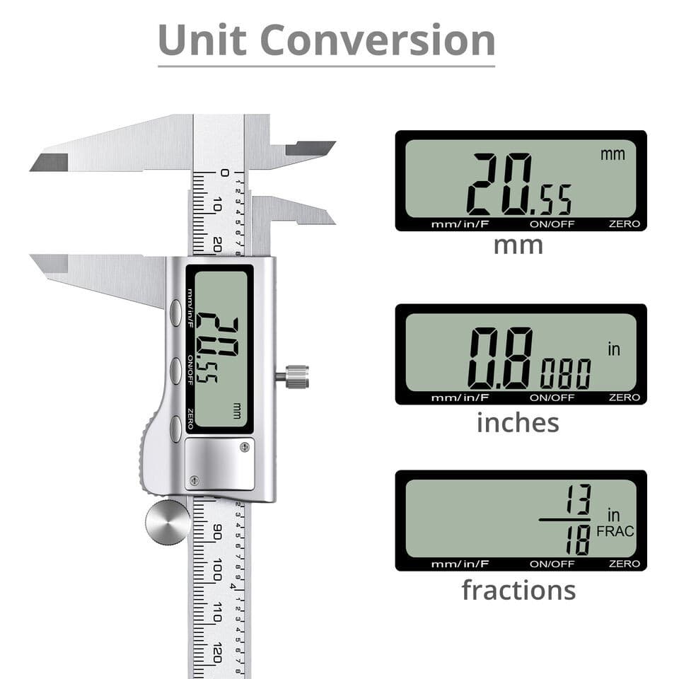 Neoteck 0-6" 150mm Digital Caliper Vernier Micrometer Electronic Ruler Gauge 3