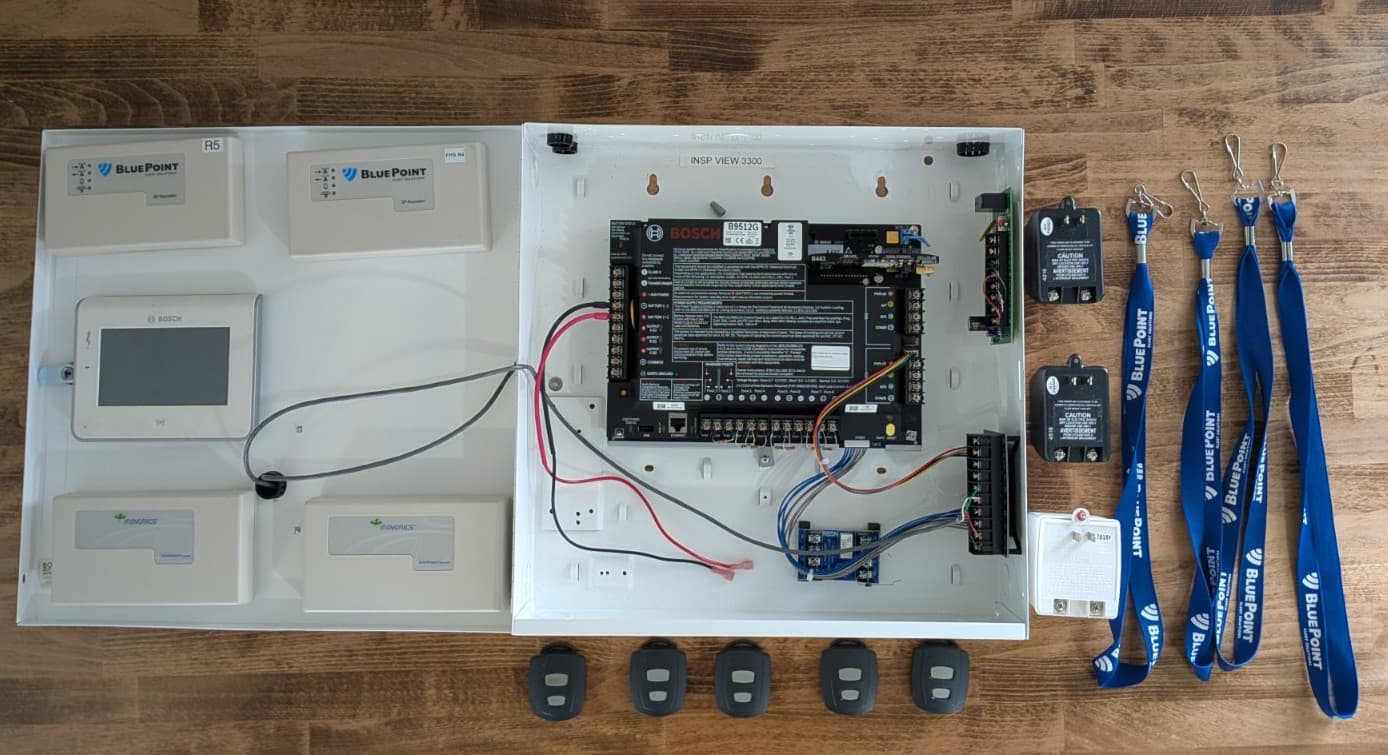 Bosch B9512G Fire / Intrusion Panel + B942 Touchscreen + BluePoint Alert Systems
