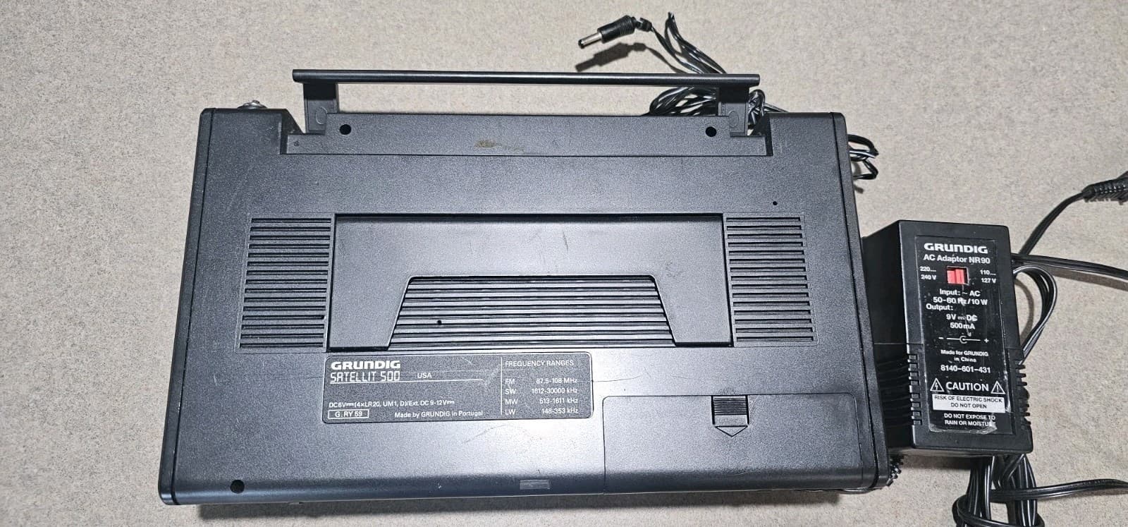 Grundig Satellit 500 Radio With Ac Adapter Tested Working (Read Description) 4