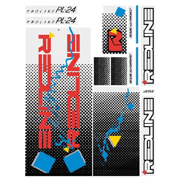 1986 Redline - PL-24 for white frame Decal set