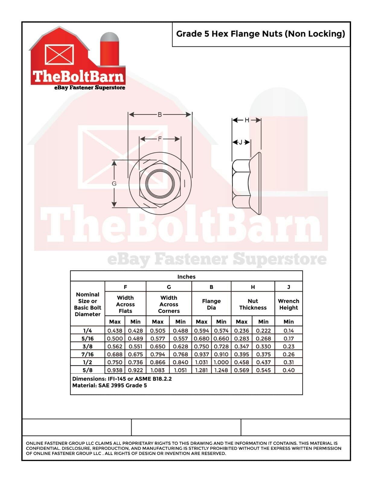 5/16"-18 Grade 5 Smooth Hex Flange Nuts Coarse Thread Zinc (Pick Qty) 2