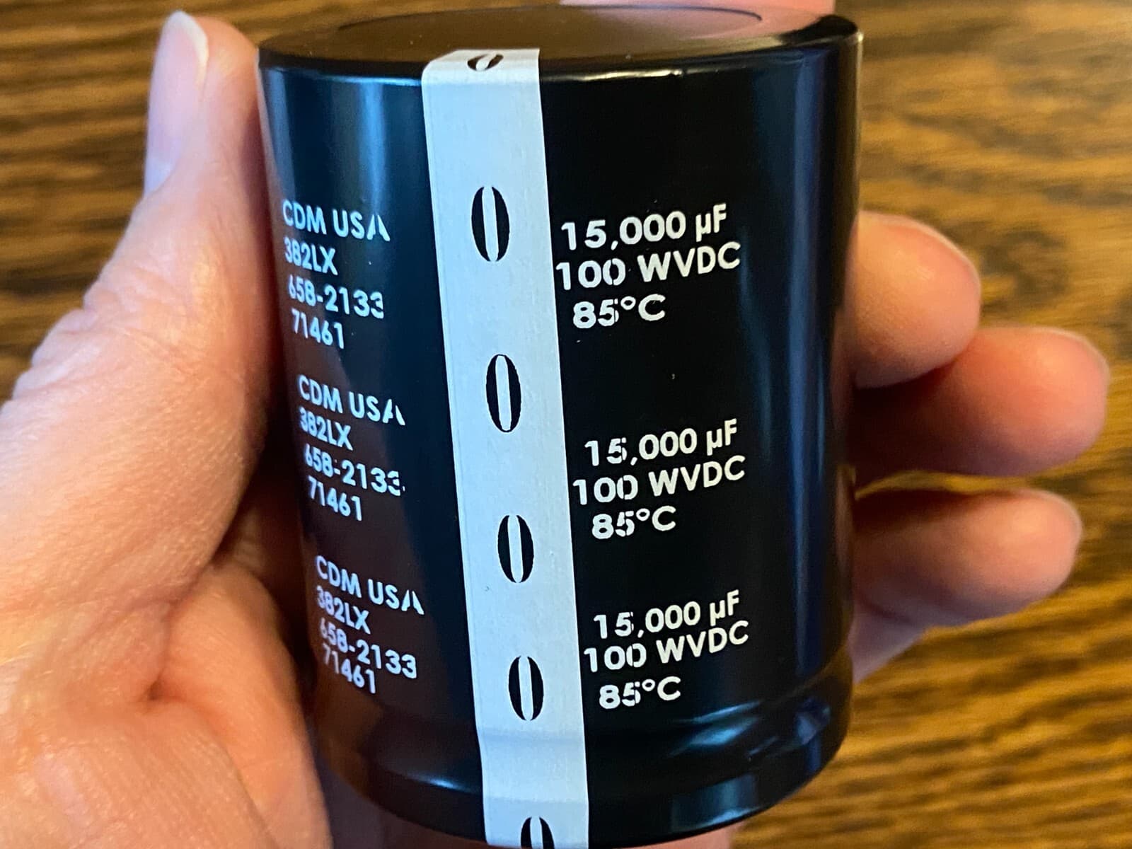 2 New 15000 uf 100v CDE Main Filter Capacitors Marantz 4270 EXACT FIT 50mm 3