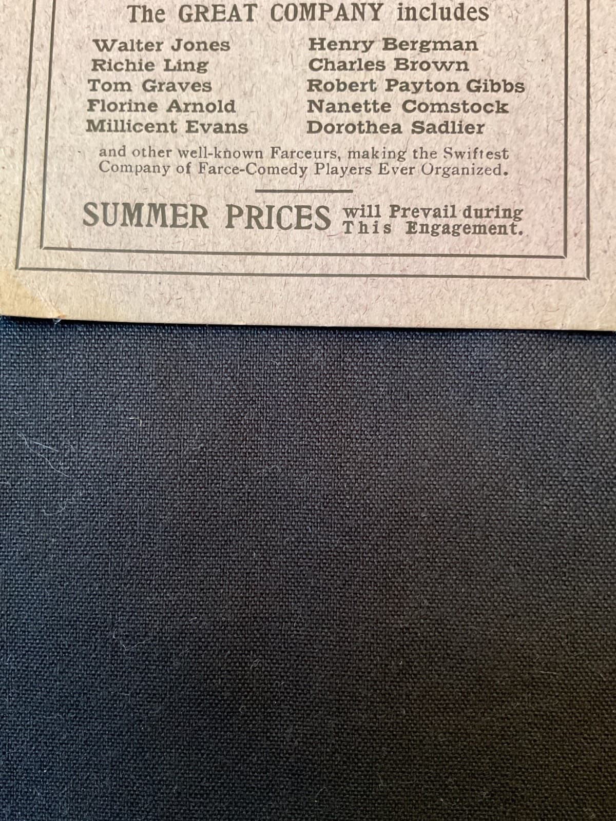 112 YRS OLD AUNTHENTIC STAGE PLAY PROGRAM TREMONT THEATRE BOSTON MASS 1913 5