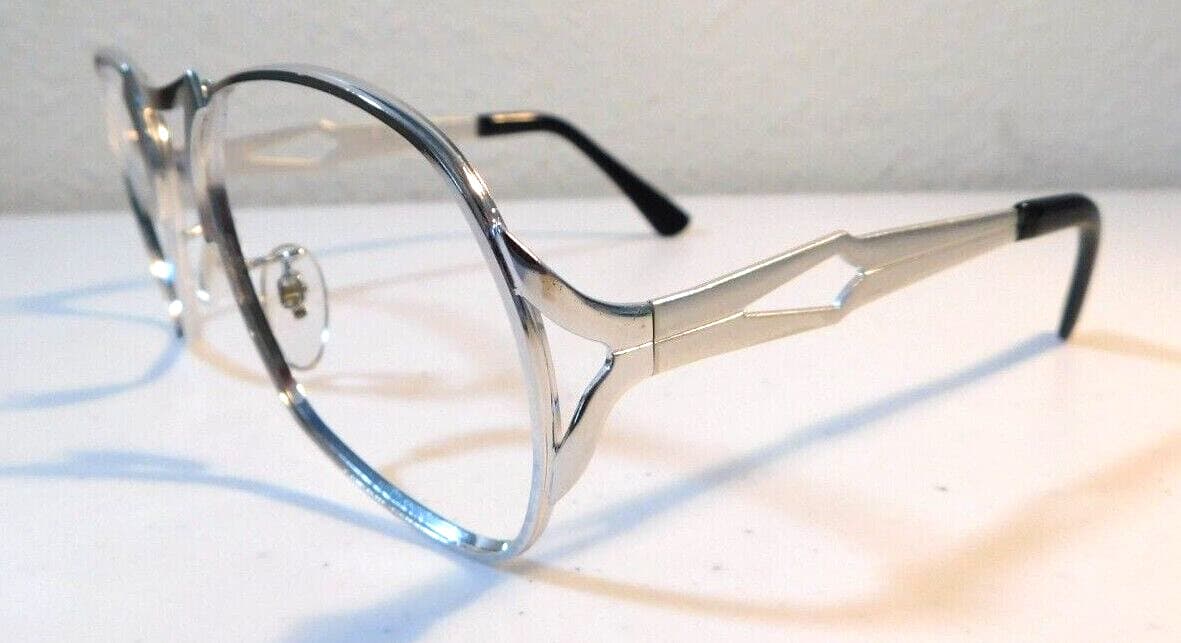 Vintage ELITE OPTICAL E-Jasper Silver 54/22 Eyeglass Frame New Old Stock #B8 4