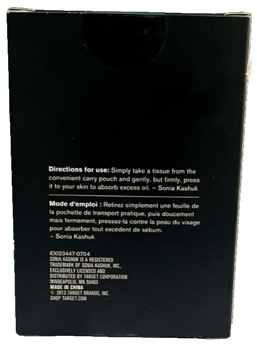 Sonia Kashuk  BLOTTERS MATT BLOTTING PAPER OIL CONTROL TISSUE 100 SHEETS 2