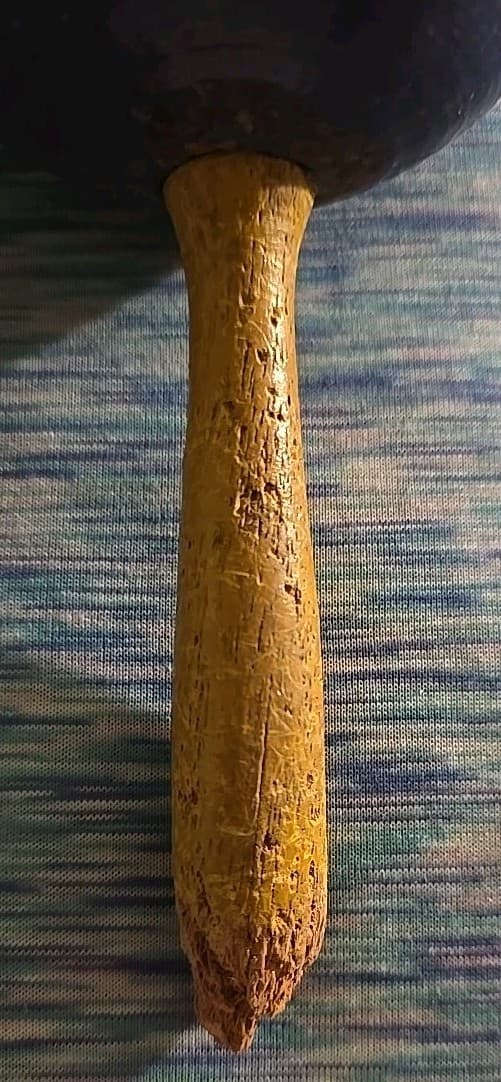 Vintage Hand Carved,  Handmade Maracas With Etched Design, Queen And Jungle 6