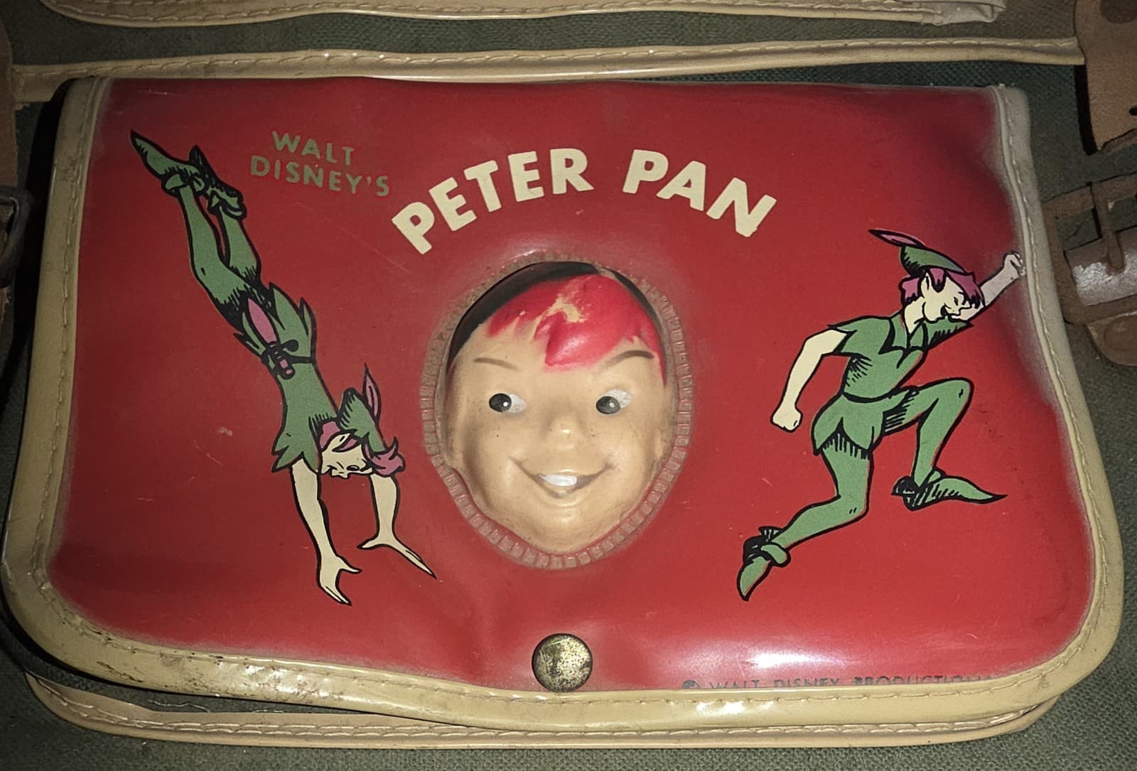 Vintage Disneyland Peter Pan book bag satchel Walt Disney Productions 2