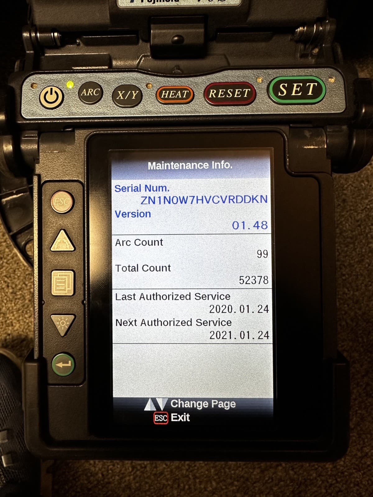 AFL Fujikura 70S Fusion Splicer Kit Current Calibration 6