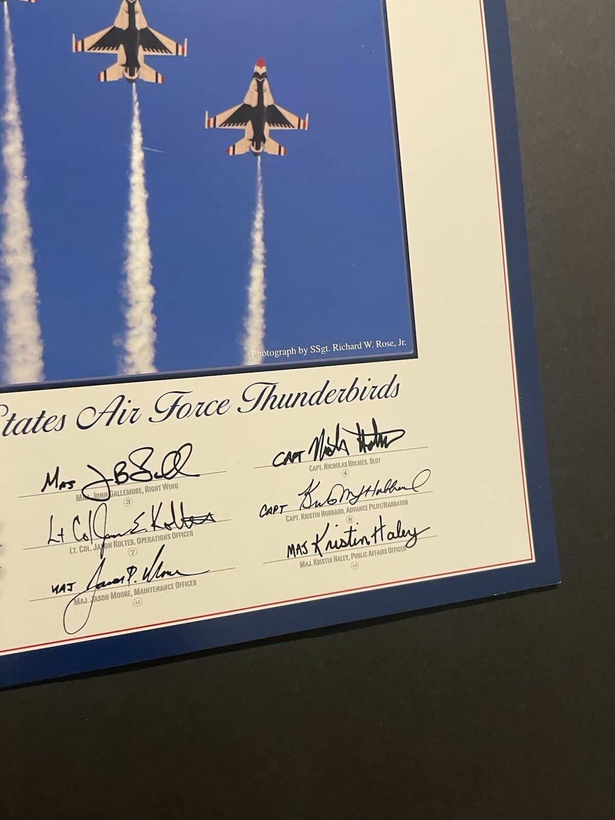 USAF Thunderbirds 2011 Team Print 8 F-16 Jet Formation Nellis AFB Airshow Legend 4