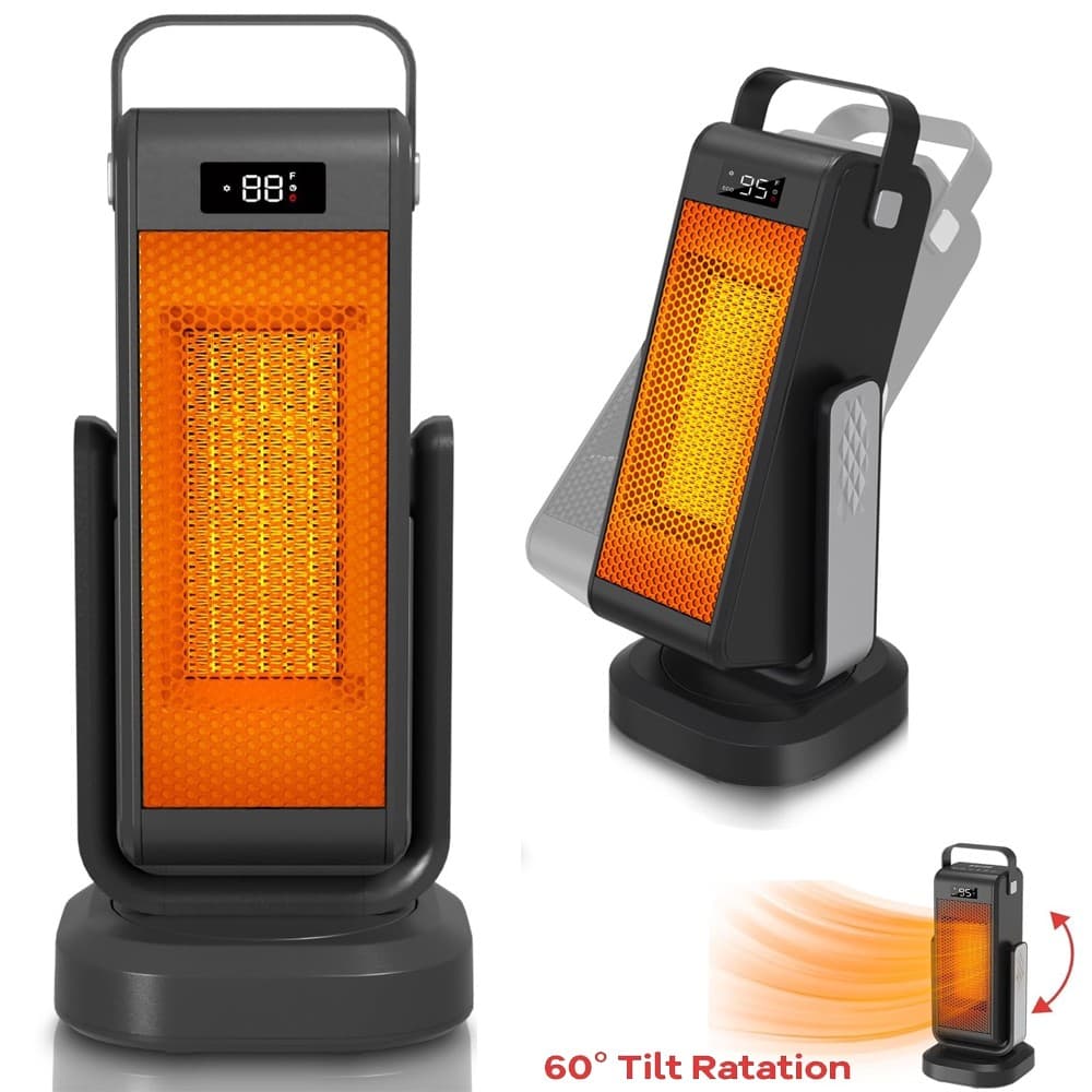 1500W Portable Fast Heater 3D Oscillating 4 Mode/ECO PTC Electric Space Heater