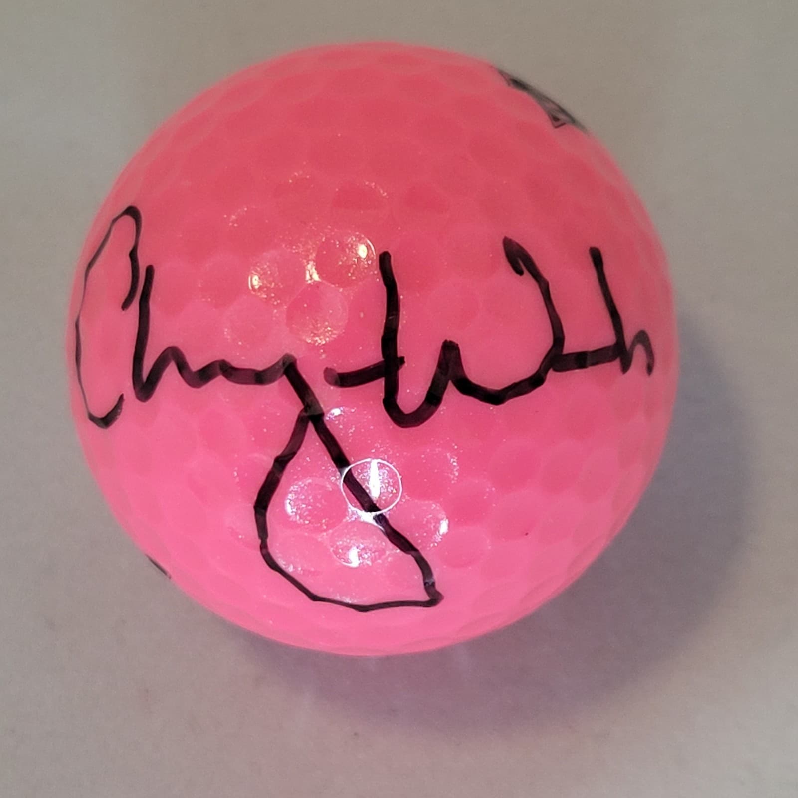 CHEYENNE WOODS Signed Nike Pink Golf Ball LPGA Autograph/InPerson Auto/Signature
