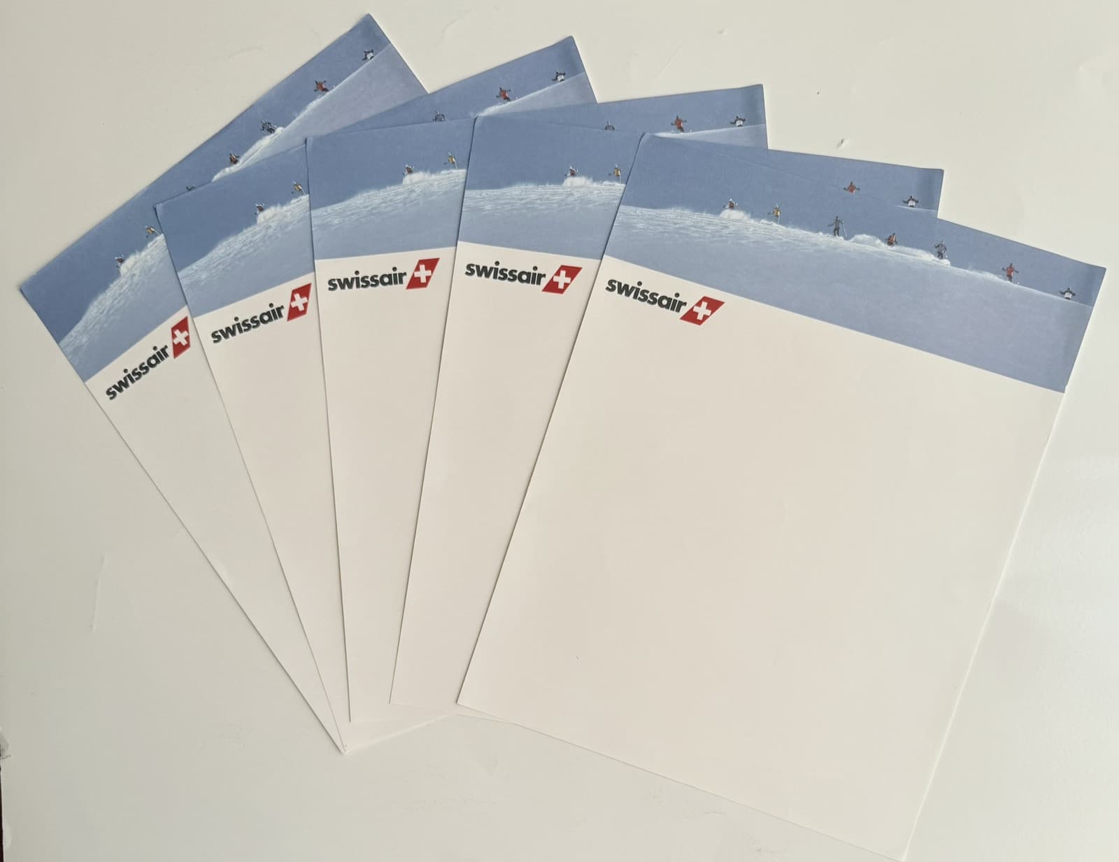 Swissair Airlines Vintage Stationery  - Pack of 5 sheets 2