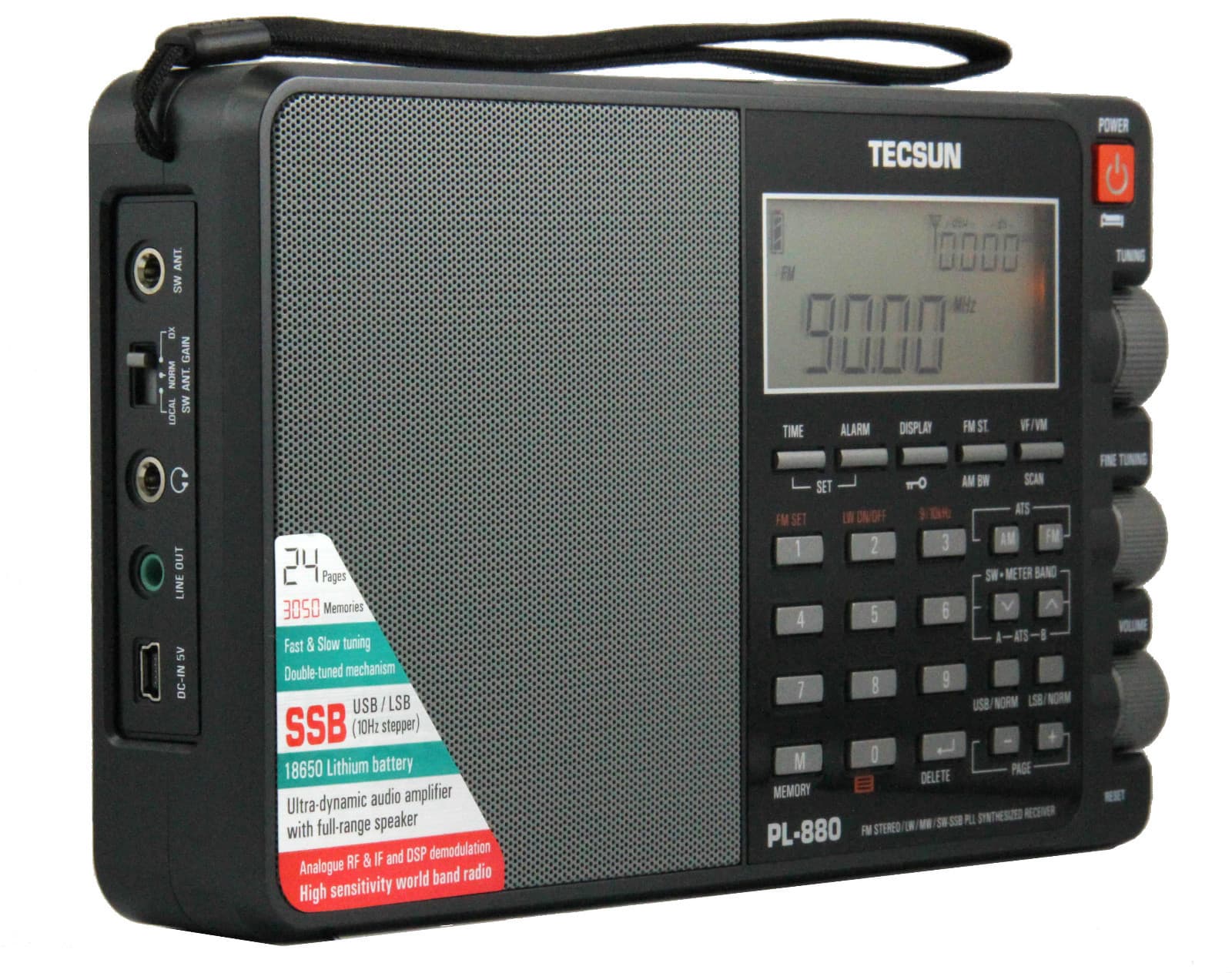 TECSUN PL-880 (Black) Triple Conversion AM/FM SW SSB Radio 8820 firmware  4