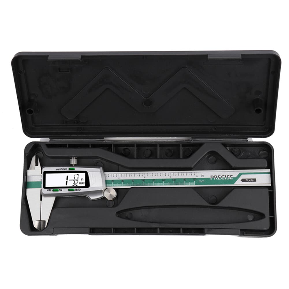 0–6" Digital Display LCD Vernier Caliper Fraction/MM/Inch High Precision w/ Case 4