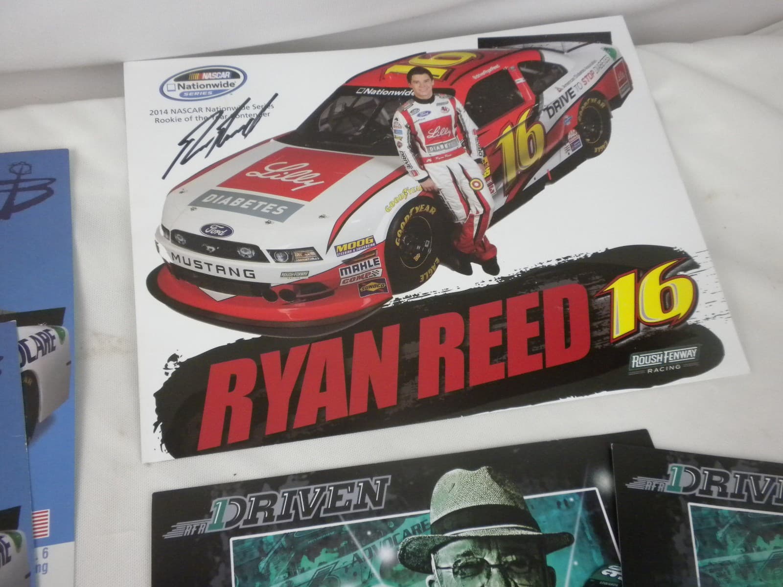 NASCAR  Roush Fenway Ryan Reed Trevor Bayne Chis Buescher Signed 8.5" x 11" 3