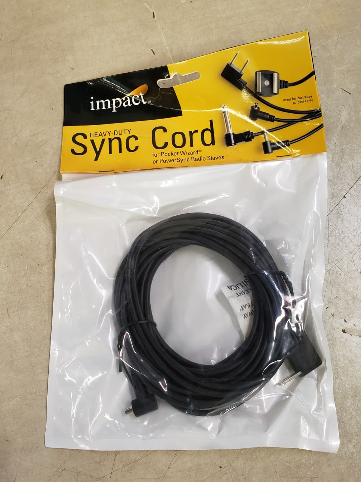 Impact Sync Cord Male Household to Male PC 4ft Coiled Cord