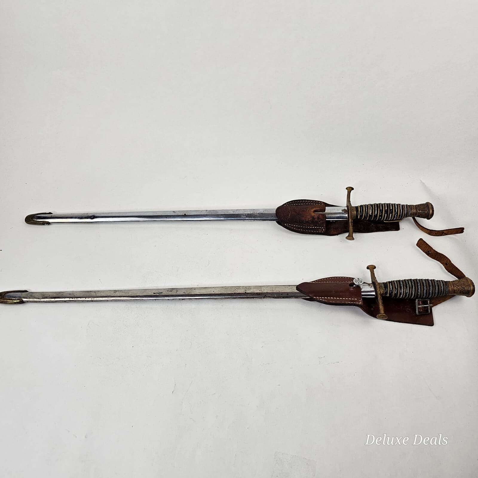 Pair of German Swords w/ Metal Scabbards, approx. 27" Long