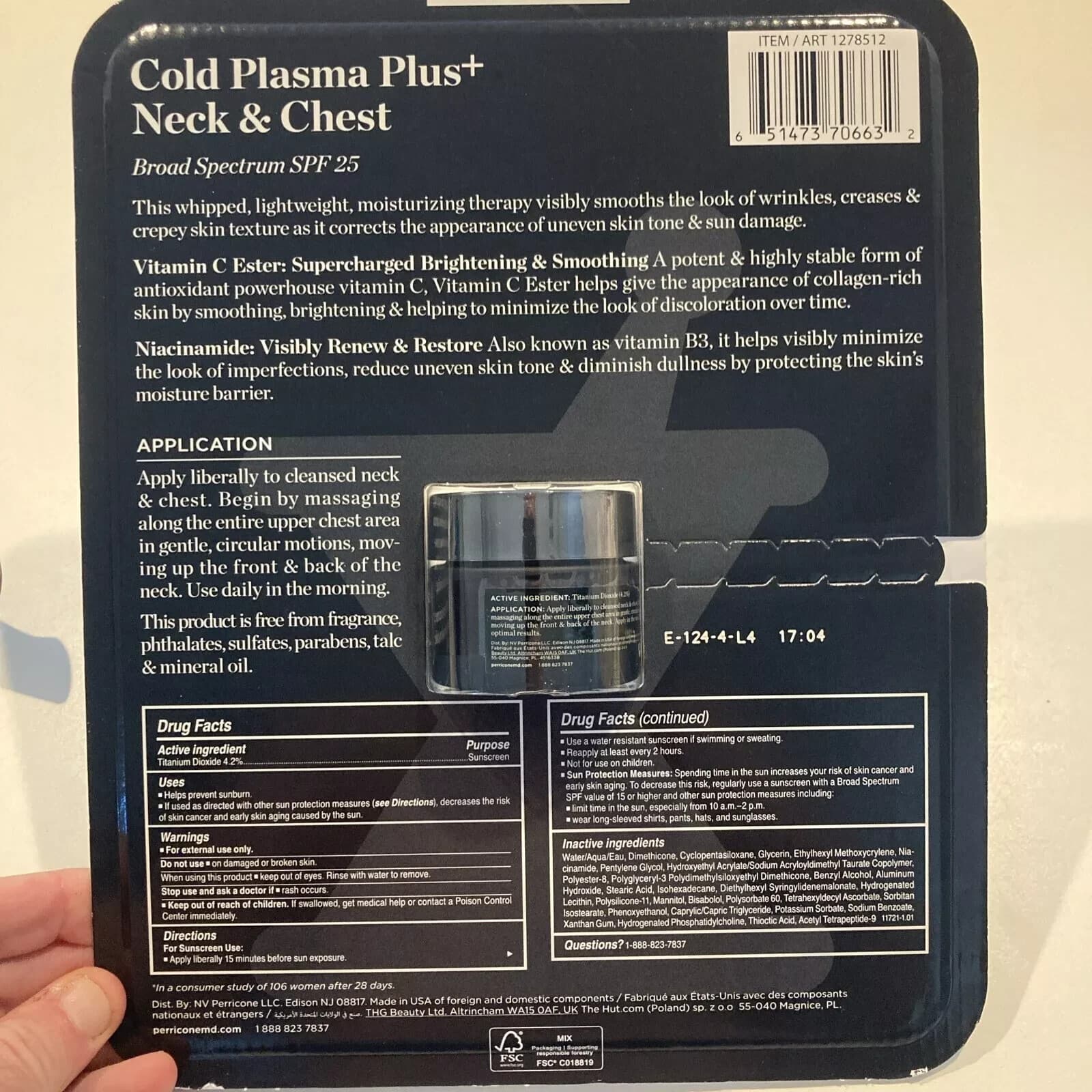 NEW Perricone MD Cold Plasma Plus+ Neck & Chest Broad Spectrum SPF 25 AUTHENTIC 2