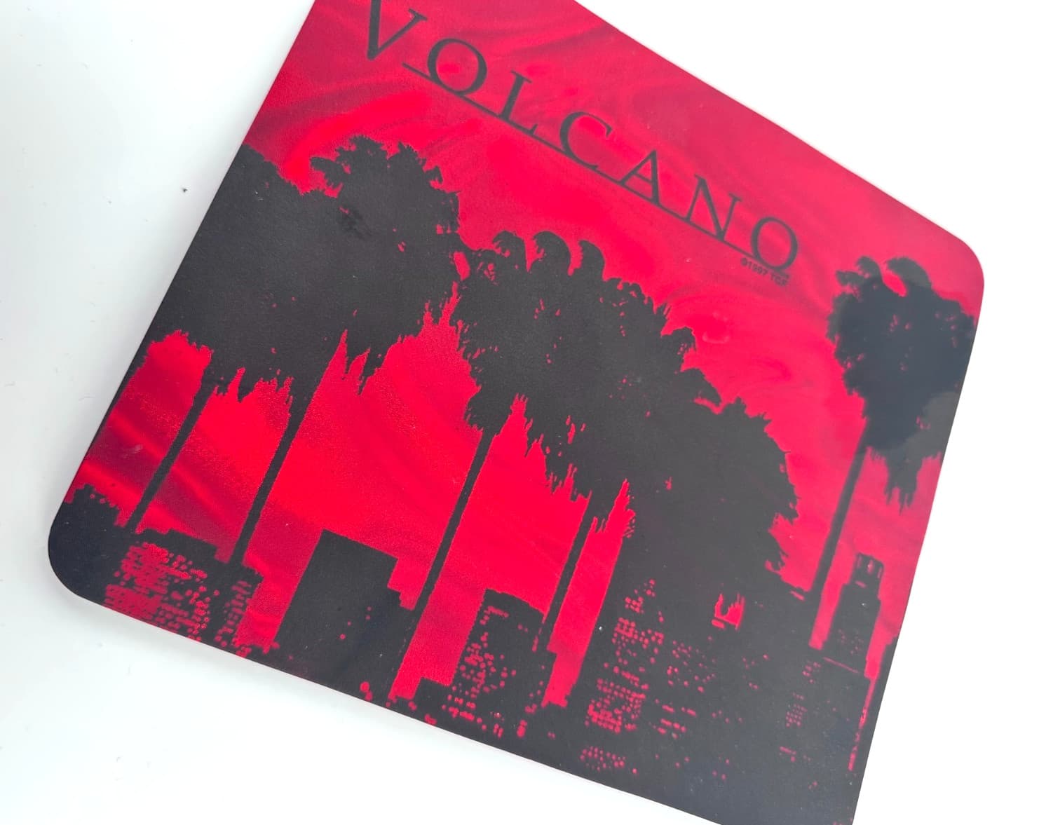 Vintage Volcano Movie Promo Mouse Pad Red Foil  1997 Los Angeles Disaster Film 2