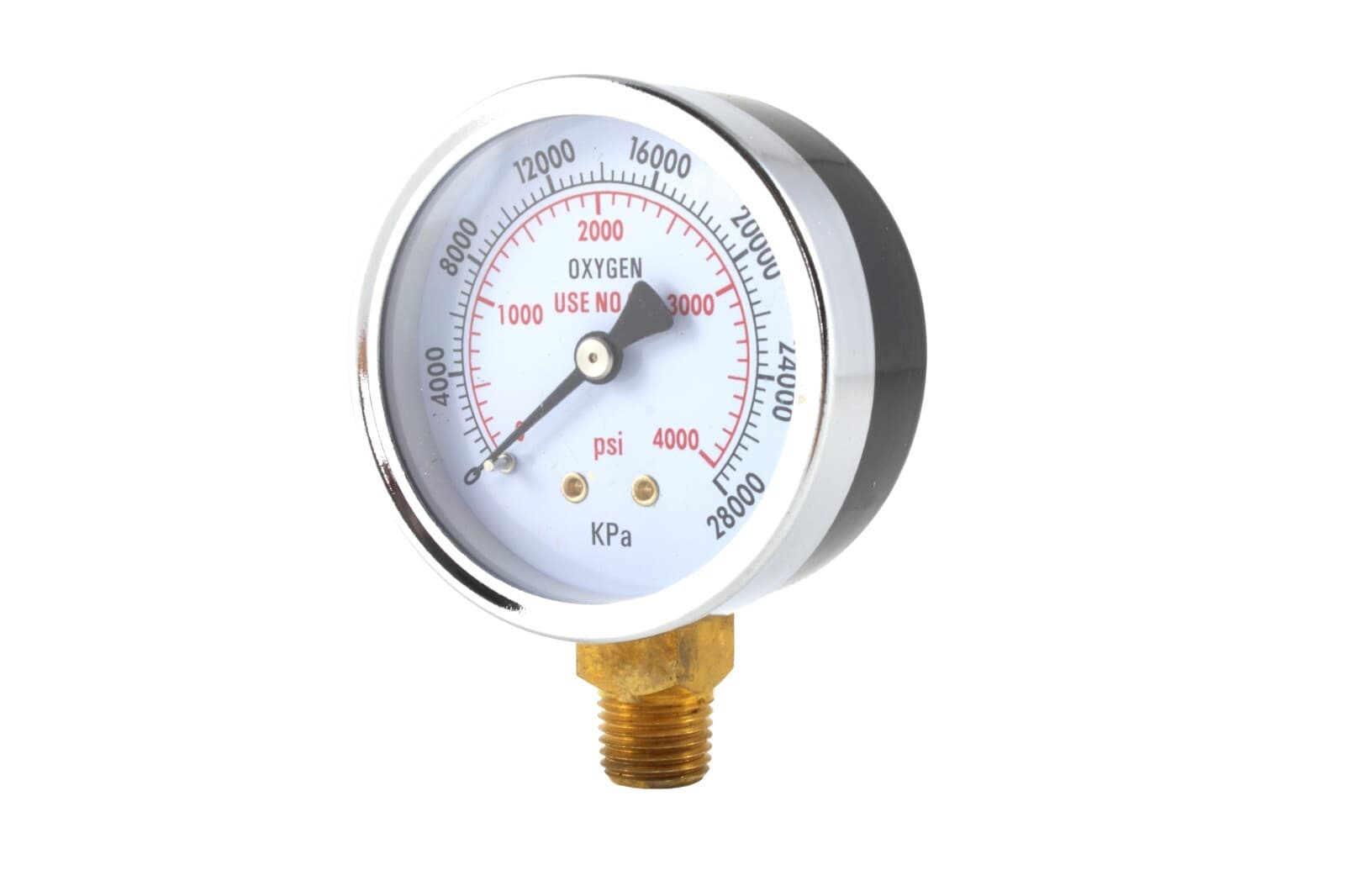 Low and High Pressure Gauges for Oxygen Regulator - 2.5 inches - 1/4" NPT (PAIR) 4
