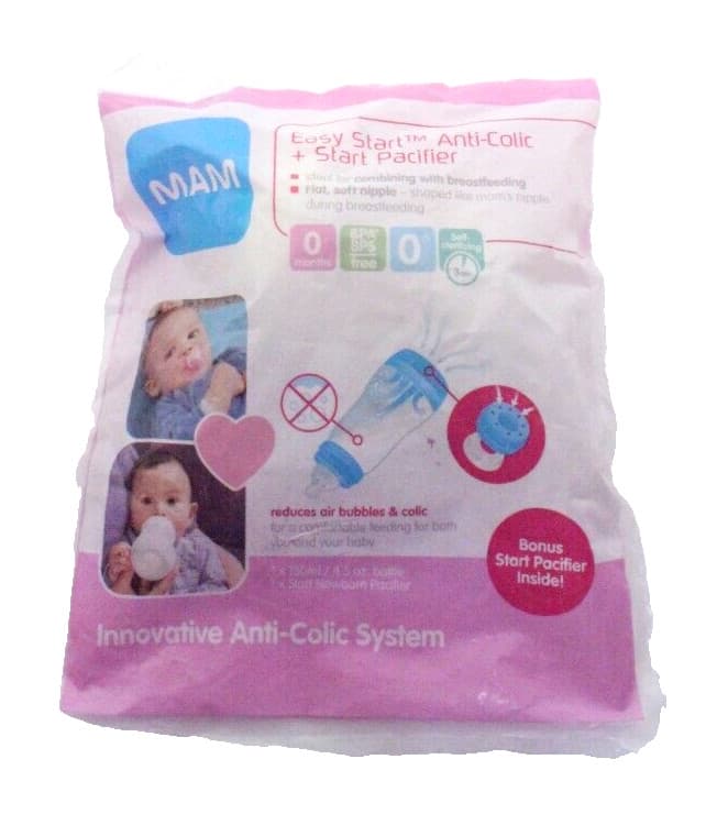 2-PACK / MAM Easy Start Anti-Colic 4.5-Ounce Bottle w/ Pacifier Set Teddy Bear 2
