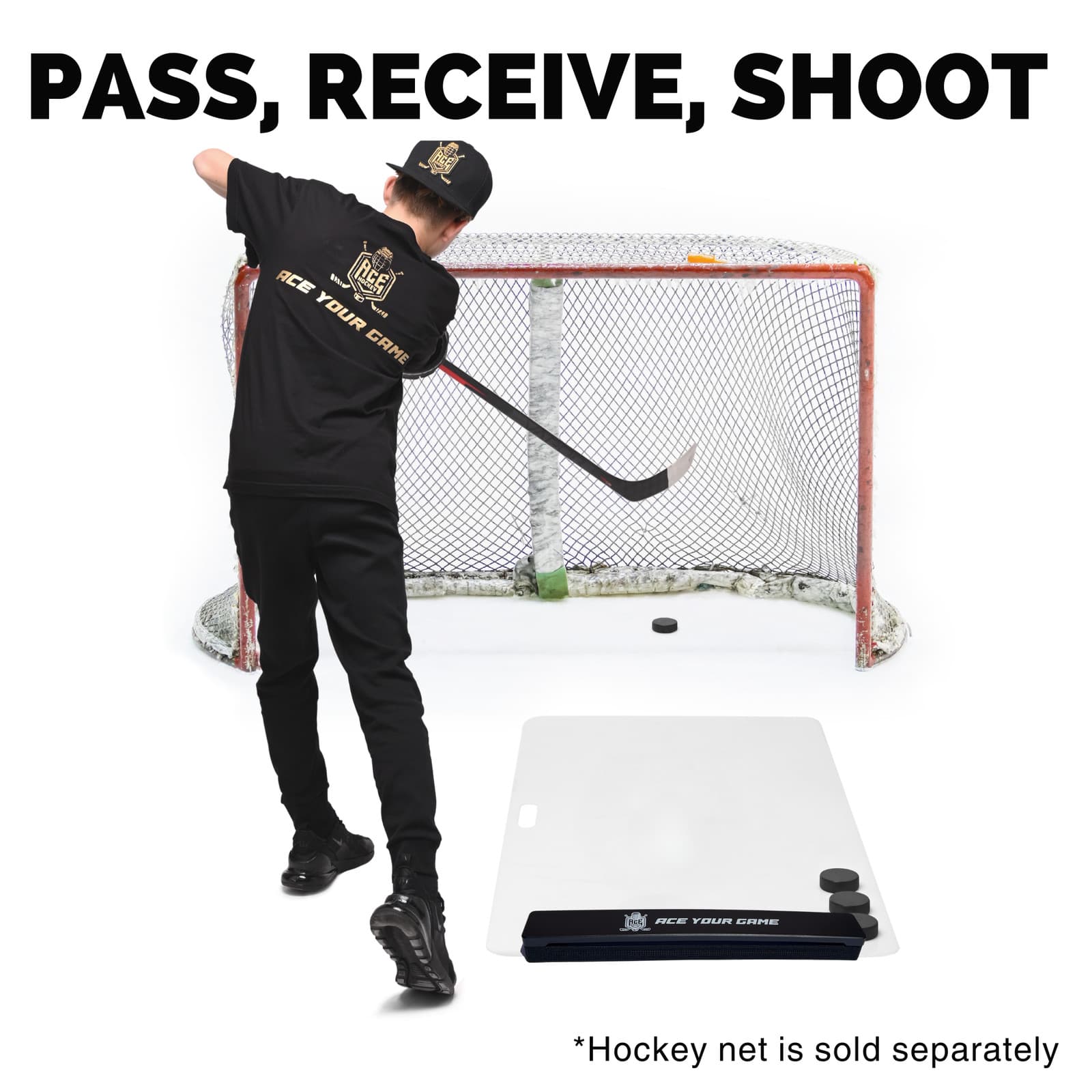 ACE HOCKEY SHOOTING PAD 30" x 60" WITH RAPID REBOUNDER - 12.5 sqft 3