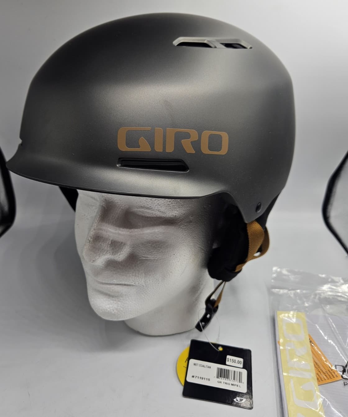 NWT Giro Trig MIPS Helmet Large Met Coal/Tan; Hard-Shell Freestyle Snow Sports 2