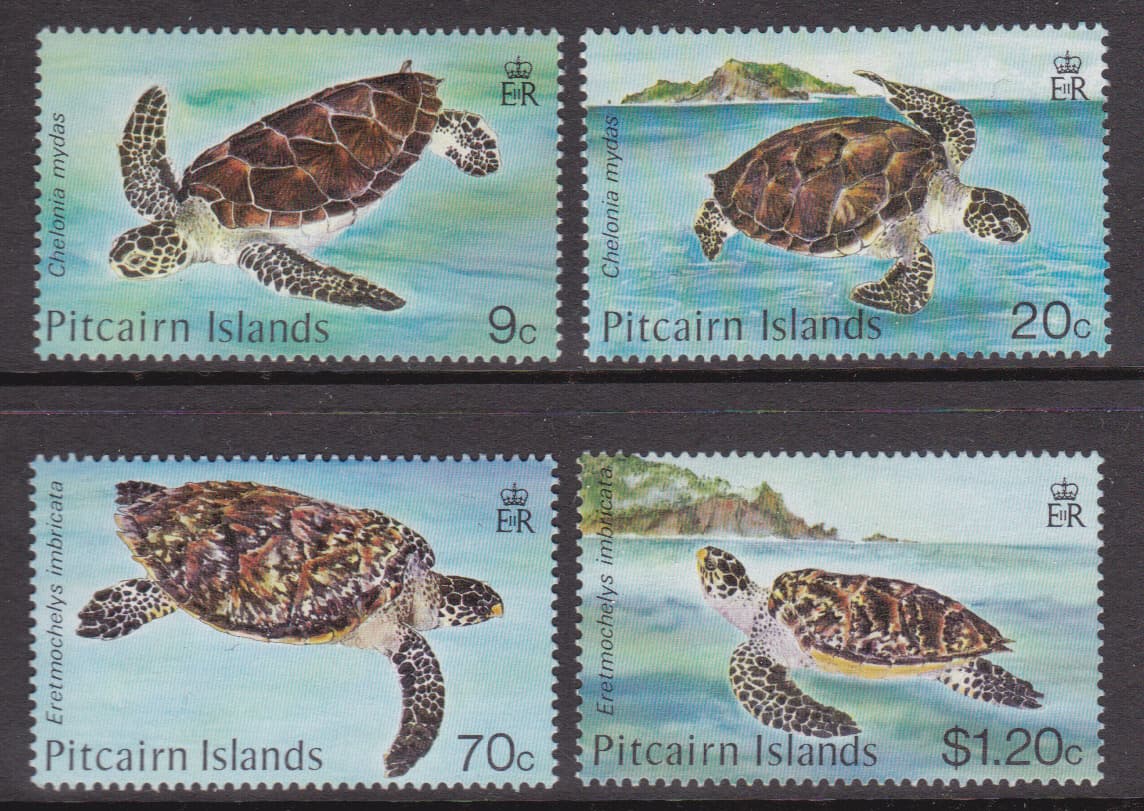 1986 Pitcairn Island Turtles - MUH Set of 4