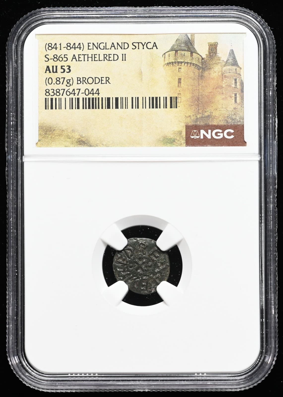 ANGLO-SAXON, Northumbria. Aethelred II, AD 843-850. AE Styca, S-865, NGC AU53  3
