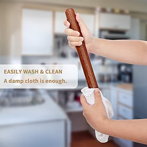 Wood Rolling Extra Long Thickened Rolling Pin for Baking, Wooden Dough Roller 2