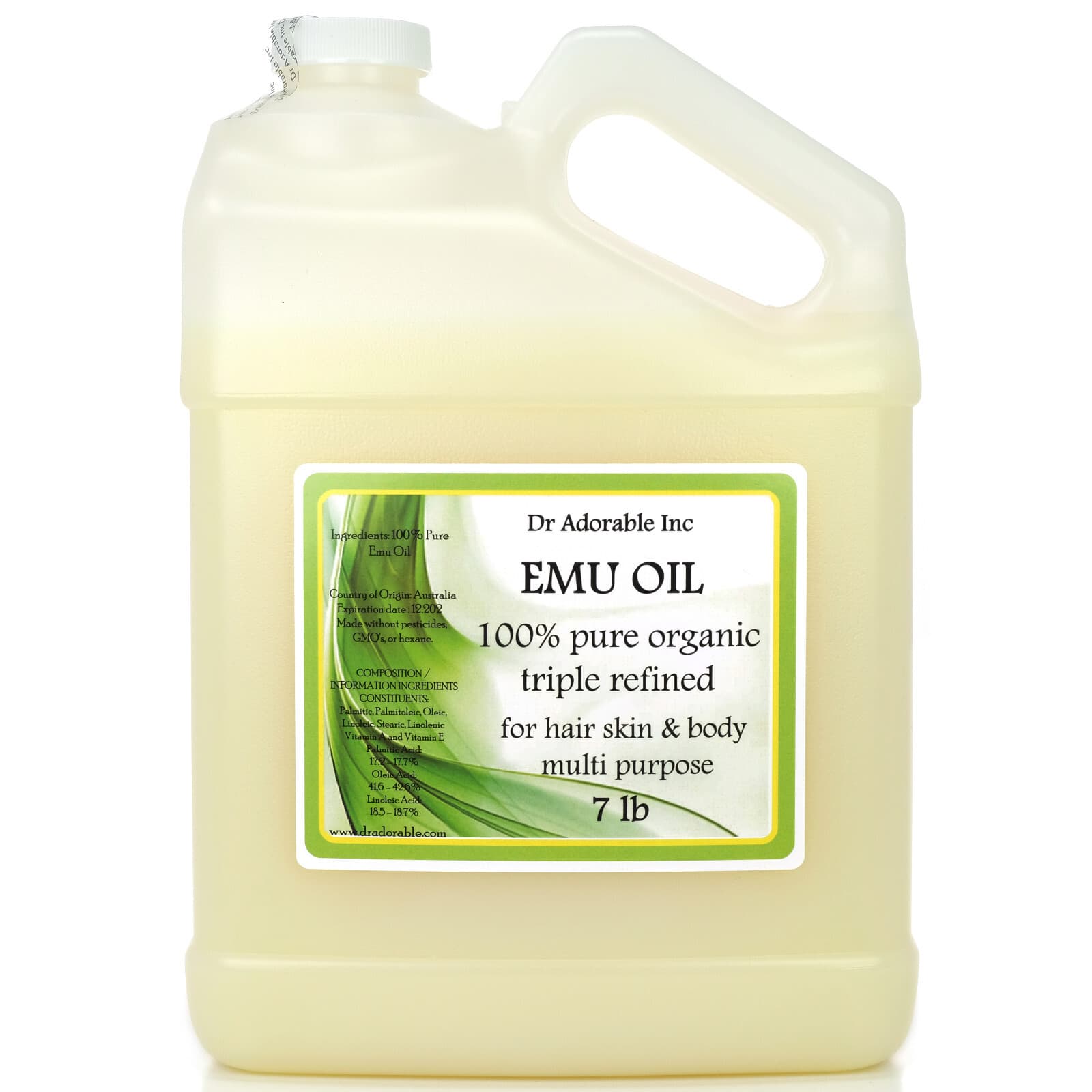 EMU OILS BY DR.ADORABLE 100% PURE ORGANIC NATURAL  0.5 OZ UP TO GALLON! 2