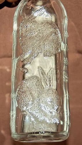 Vintage Glass Baby Bottle Rabbits And Dogs LOT Of 27 Hazel Atlas New Old Stock 5